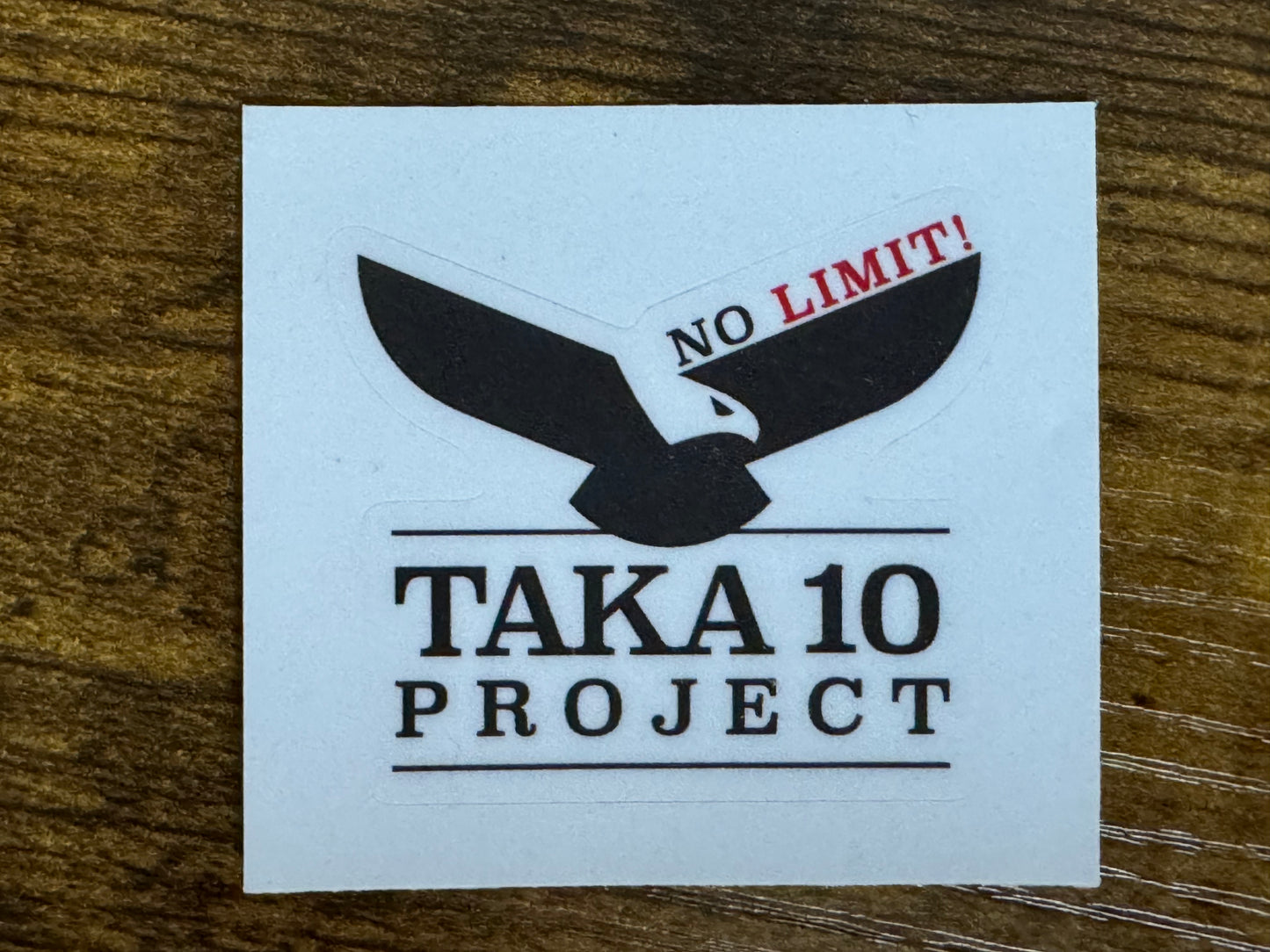 TAKA10ステッカー 小 (白)